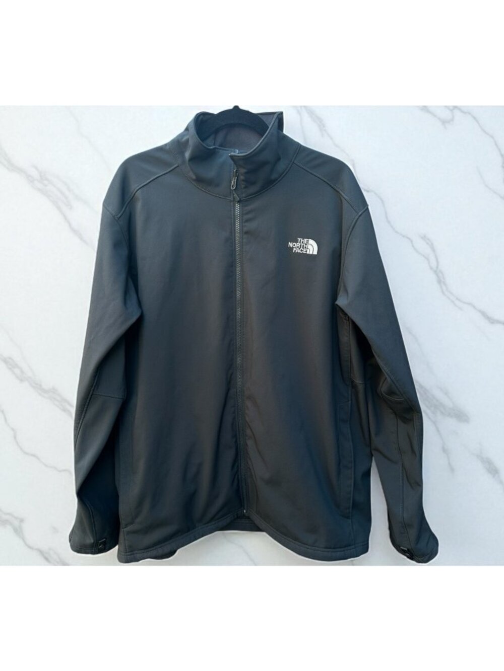 The North Face Mens Soft Shell Jacket Black Fleece Lined Full Zip XXL Regular